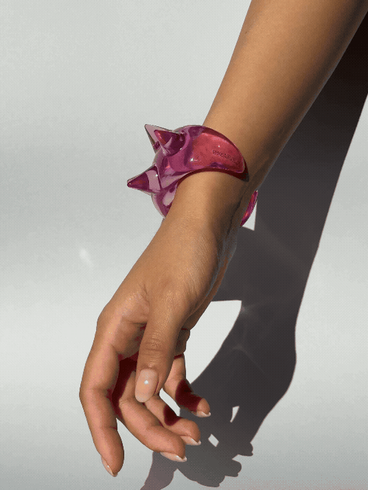 Orchid Clear Bracelet